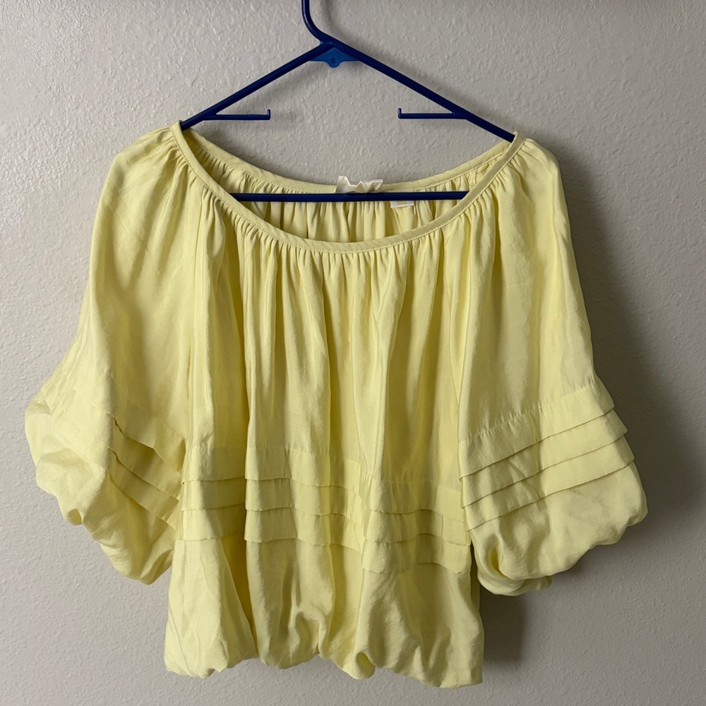 Anthropology Maeve Yellow Women's Bubble Blouse